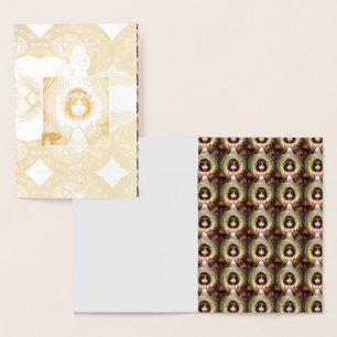 vintage Pilz Fee Lilly  Folienkarte