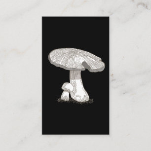 Vintage Pilz Fungi Natur Kunst Visitenkarte