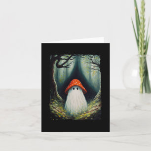 Vintage Pilz Geist Halloween Geist im Vordergrund Karte