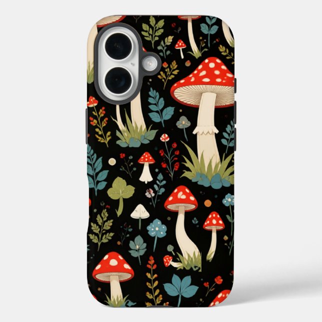 Vintage-Pilz-Handyhülle Case-Mate iPhone Hülle (Rückseite)