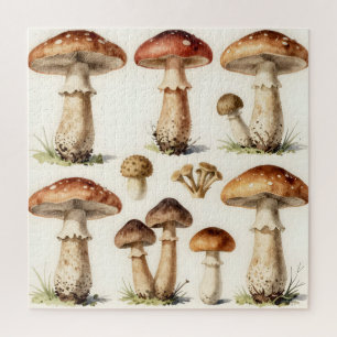 Vintage Pilz-Stachelschwamm-Botanische Pilze Puzzle