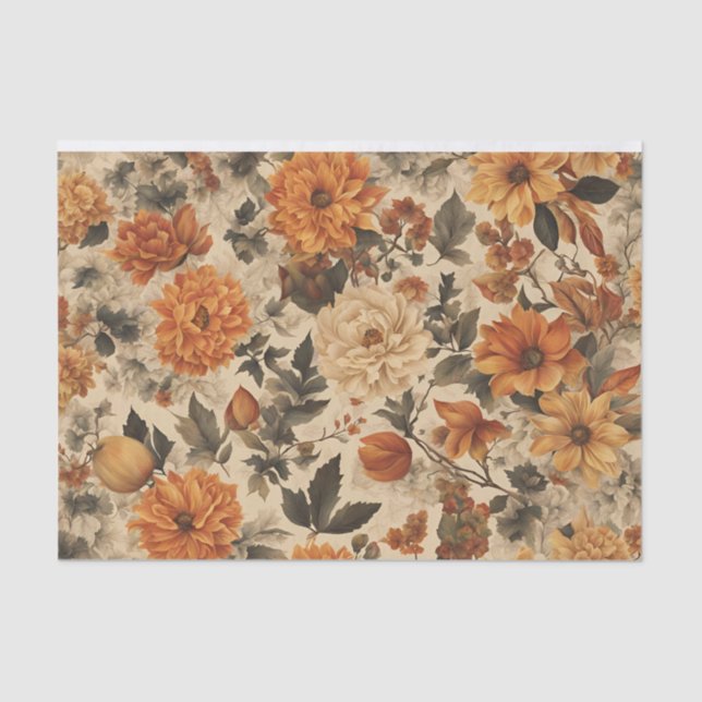 Vintage Pilze aus dem Herbst Seidenpapier (Vorderseite)