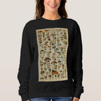 Vintage Pilze botanische wissenschaftliche Illustr Sweatshirt