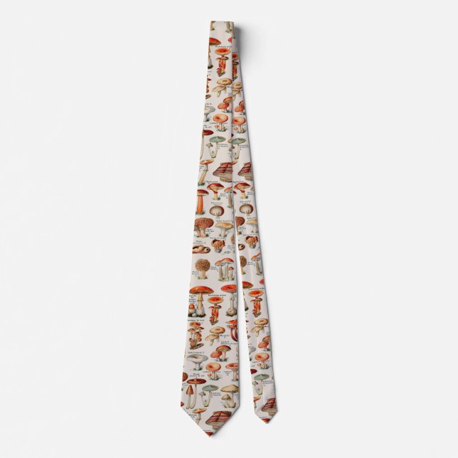 Vintage Pilzfungus-Illustration I Krawatte (Vorderseite)