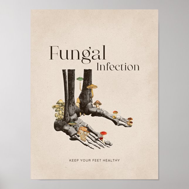 Vintage Pilzinfektion Poster (Vorne)