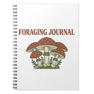 Vintage Pilzjournal  Notizblock