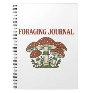 Vintage Pilzjournal Notizblock