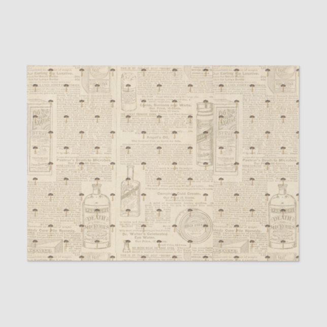 Vintage Pilzkollektion Seidenpapier (Vorderseite)