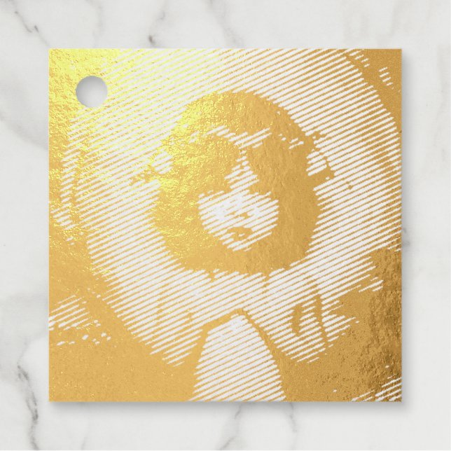 Vintage Pilzmuschel Geschenkanhänger (Vorderseite)