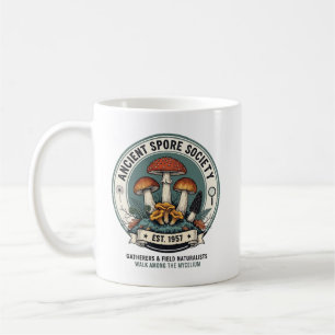 Vintage-Pilzsammler- und Mykologie-Club-Design Kaffeetasse