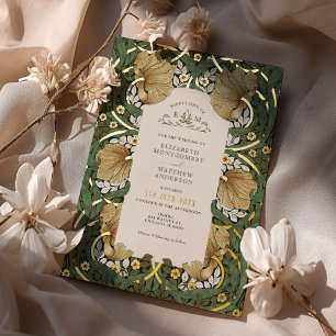 Vintage Pimpernel-Muster William Morris Folieneinladung