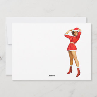 Vintage Pin-up-Girl - Frohe Feiertage Feiertagskarte