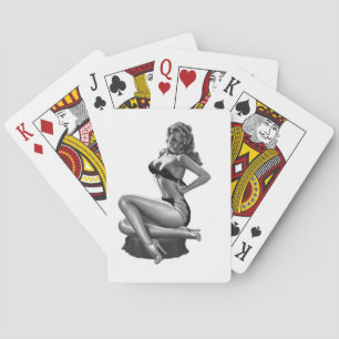 Vintage Pin-Up Girl Playing Cards Spielkarten