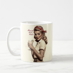 Vintage Pin-Up-Stil: Mamacita braucht einen Margar Kaffeetasse