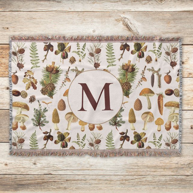 Vintage Pine Forest Treasures Muster Decke (Close up on wood)