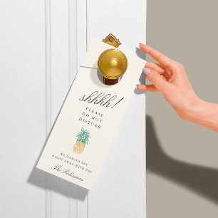 Vintage Pineapple Wedding Welcome/Do Not Disturb Türanhänger