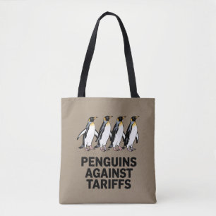 Vintage Pinguine protestieren gegen Zölle Lustig