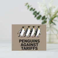 Vintage Pinguine protestieren gegen Zölle