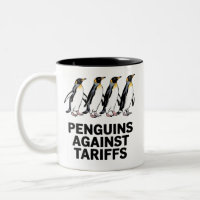 Vintage Pinguine protestieren gegen Zölle
