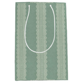 Vintage Pinienfläche und Damast Mittlere Geschenktüte