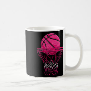 Vintage-Pink-Basketball-Design für Frauen Mädchen Kaffeetasse