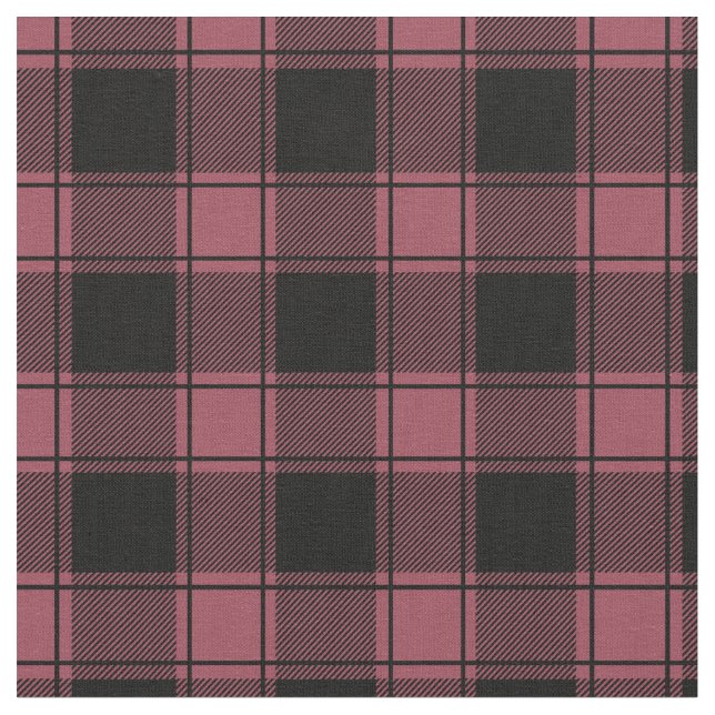 Vintage Pink & Black Buffalo Plaid Stoff (Nahaufnahme)