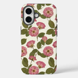 Vintage Pink Botanical Rose–Romantic Pressed  iPhone 16 Hülle