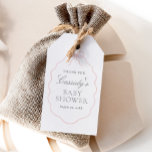Vintage Pink Bow Girl Babydusche Geschenkanhänger<br><div class="desc">Vielen Dank an Freunde und Familie,  die mit diesen eleganten,  pinkfarbenen Fvor-Tags Ihre Babydusche besucht haben.</div>