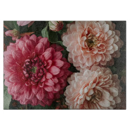 Vintage Pink Flowers Schneidebrett