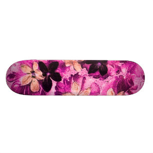 Vintage Pink Magenta Pfirsich Veilchen Skateboard