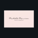 Vintage Pink Makeup und Beauty Business Card Visitenkarte<br><div class="desc">Ein Vintag rosa Visitenkarten-Design mit schicker Pflege bietet ein einfaches und klassisches Motiv für Ihre Marke. Design © 1201AM Design Studio</div>