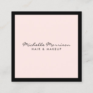 Vintage-Pink-Makeup und Schönheit Quadratische Visitenkarte