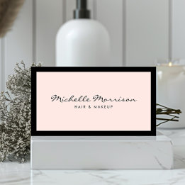 Vintage-Pink-Makeup- und Schönheitsgeschäftskarte Visitenkarte