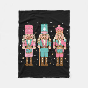 Vintage Pink Nussknacker-Truppe Pink Weihnachten F Fleecedecke