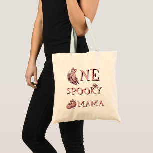 Vintage Pink One Spooky Mama Coquette Coffee Geist Tragetasche