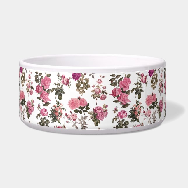 Vintage Pink Roses Napf (Vorderseite)