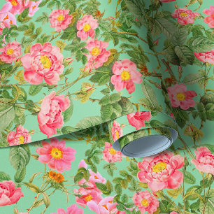 Vintage Pink Roses Tapete