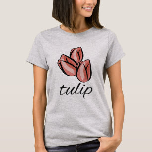 Vintage Pink Tulpe Blume cooles Blumengeschenk T-Shirt