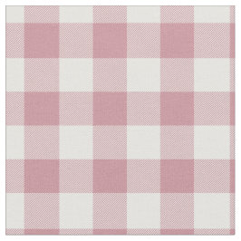 Vintage Pink & White Plaid Gingham Stoff