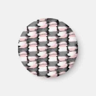 Vintage Pinselstriche, grau-rosa Dekoration. Magnet