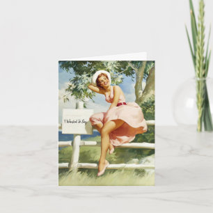 Vintage Pinup, Geburtstag Karte