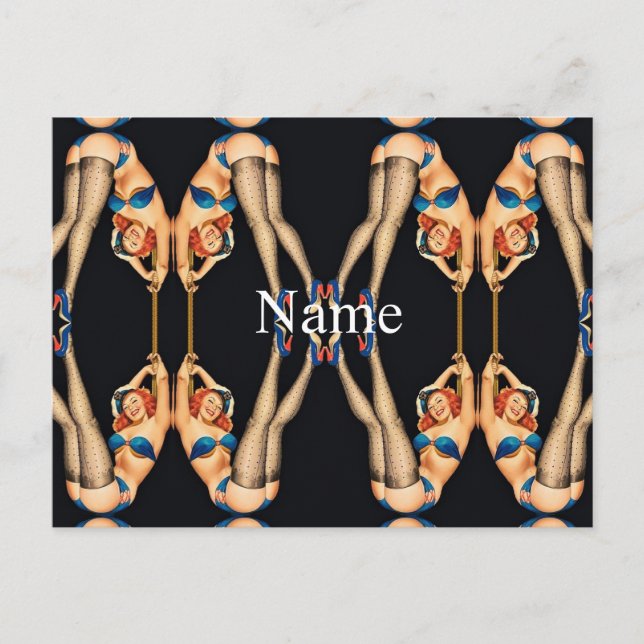 Vintage Pinups Thunder_Cove Postkarte (Vorderseite)