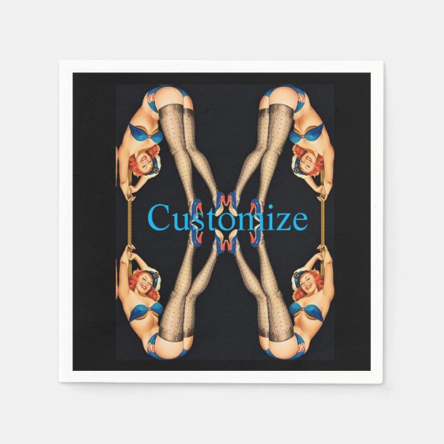 Vintage Pinups Thunder_Cove Serviette (Vorderseite)