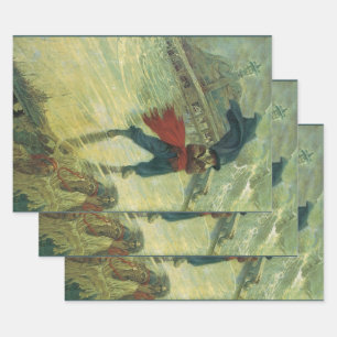 Vintage Pirat, Der fliegende Holländer von Howard Geschenkpapier Set