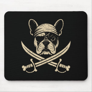 Vintage Pirat Französische Bulldogge Kreuzbein Hun Mousepad