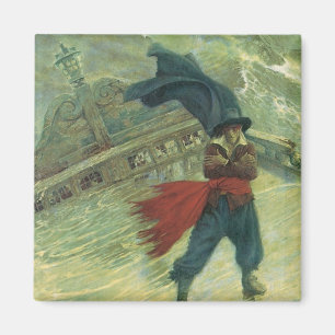 Vintage Pirat, The Flying Dutchman von Howard Pyle Magnet
