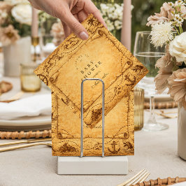 Vintage Pirate Treasure Map Baby Shower Serviette