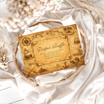 Vintage Pirate Treasure Map Diapper Raffle