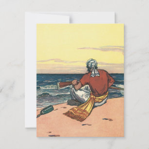 Vintage Piraten auf einer veralteten Insel