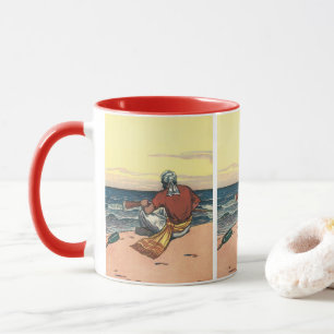 Vintage Piraten auf einer veralteten Insel Tasse